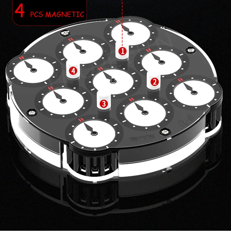 [JudyCube] QiYi Zegar Liliowa Puzzle Qiyi Zegar magnetyczny Qiyi Chuanshi Zegar Kostka Puzzle Prędkość Magnes Zegar Zabawki edukacyjne Prezent