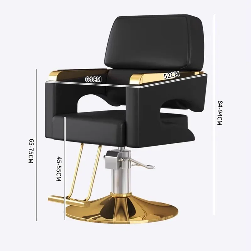 Silla De salón De lujo con elevador, respaldo Protector De Metal, silla De peluquero giratoria, cómoda silla nórdica De Cabeleireiro, muebles De salón