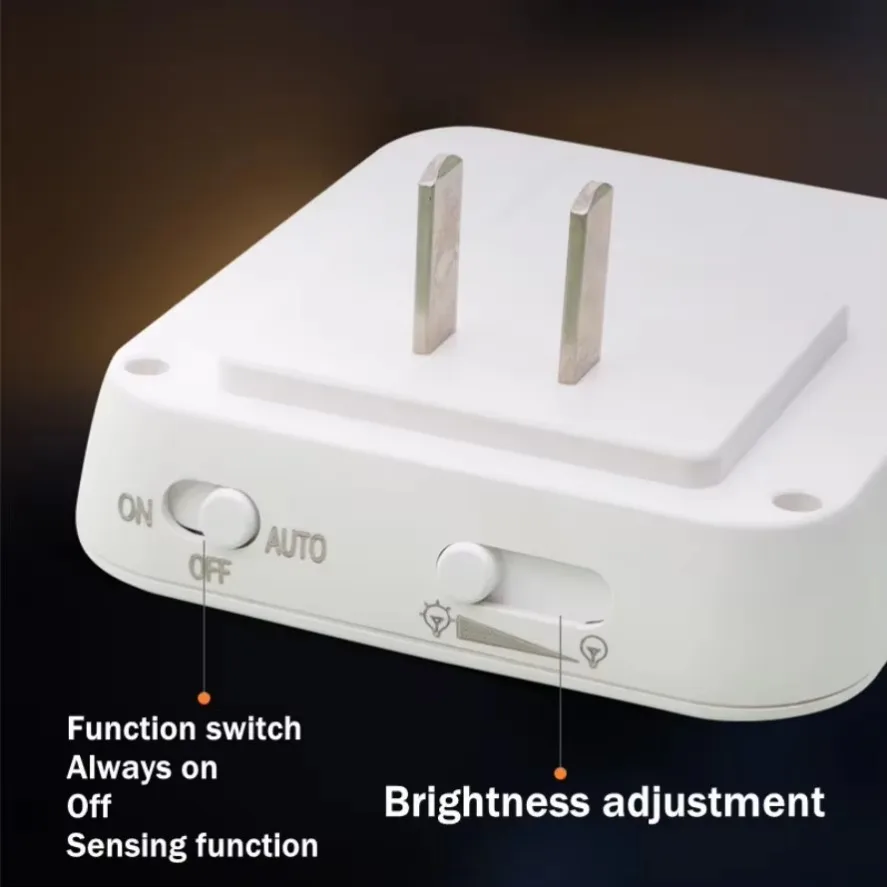 ไฟ LED กลางคืน EU/US Plug Motion Sensor หรี่แสงได้ตู้สําหรับทารกข้างเตียงห้องนอน Corridor ไร้สายโคมไฟกลางคืน