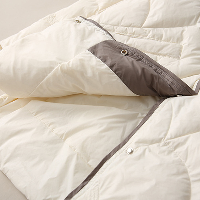 SEDUTMO Lange Vrouwen Eend Donsjacks Ultra Licht Winter Vintage Slanke Jas Herfst Casual Warm Zwart Gewatteerde Parka ED2057