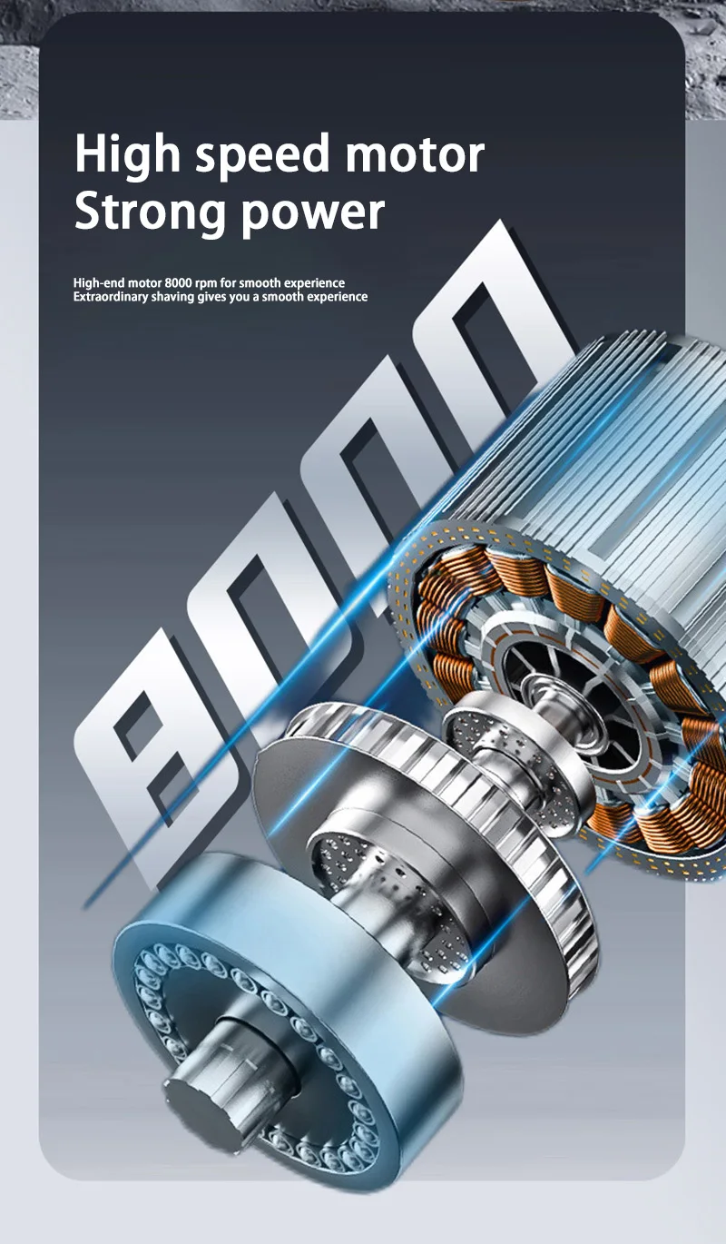 Электробритва с цифровым дисплеем и функцией быстрой зарядки