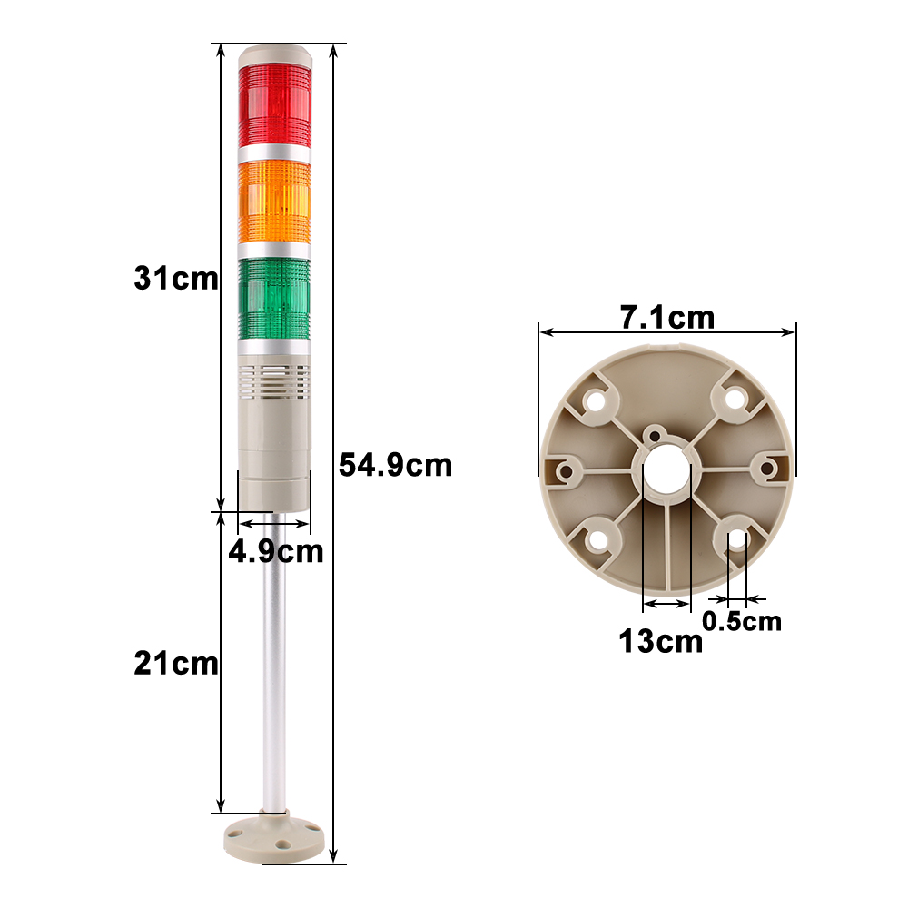 DC 12V 24V 110V 220V Industrieturm Signalwarnung Blitzlicht LGP-505 Anzeige Dauerlampe LED mit Summerfarben