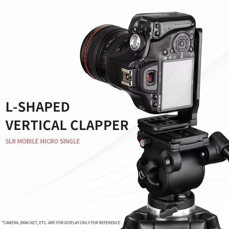 Universal กล้อง L Bracket QUICK RELEASE L แผ่น 1/4 นิ้วสกรู Swiss แนวตั้งวิดีโอสําหรับ Nikon Canon SONY Fuji