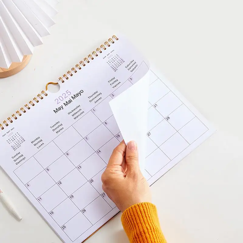 2025 Wall Daily Monthly Calendar Home Hanging Record Form Appointment Planning Monthly Paper Family