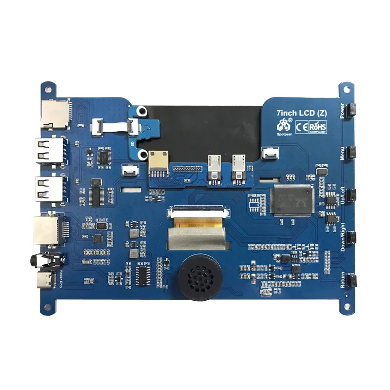 Raspberry Pi Zero 2W Dostosowany 7-calowy wyświetlacz LCD DIY Tablet Komputer z ekranem dotykowym RJ45 HUB USB