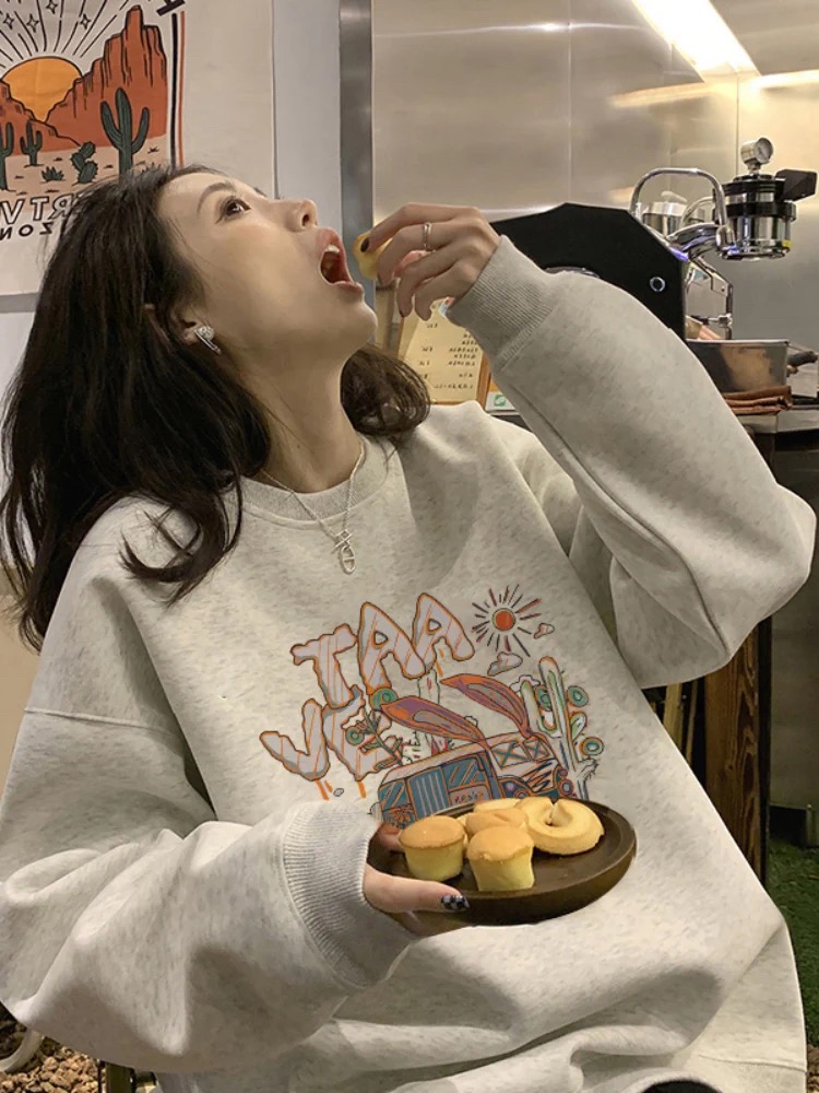 Mole Sem Capuz Estilo Americano Casual Chic F Primavera Outono 2024 Novo Oversize Moda Premium