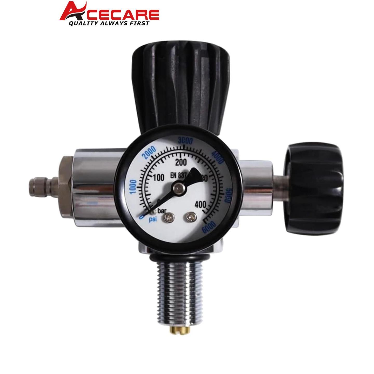 Acecare 6.8L 4500Psi 300Bar, วาล์วเติมน้ำเติมลมคาร์บอนไฟเบอร์ถัง hPa สำหรับดำน้ำวาล์วควบคุมการชาร์จ M18 * 1.5