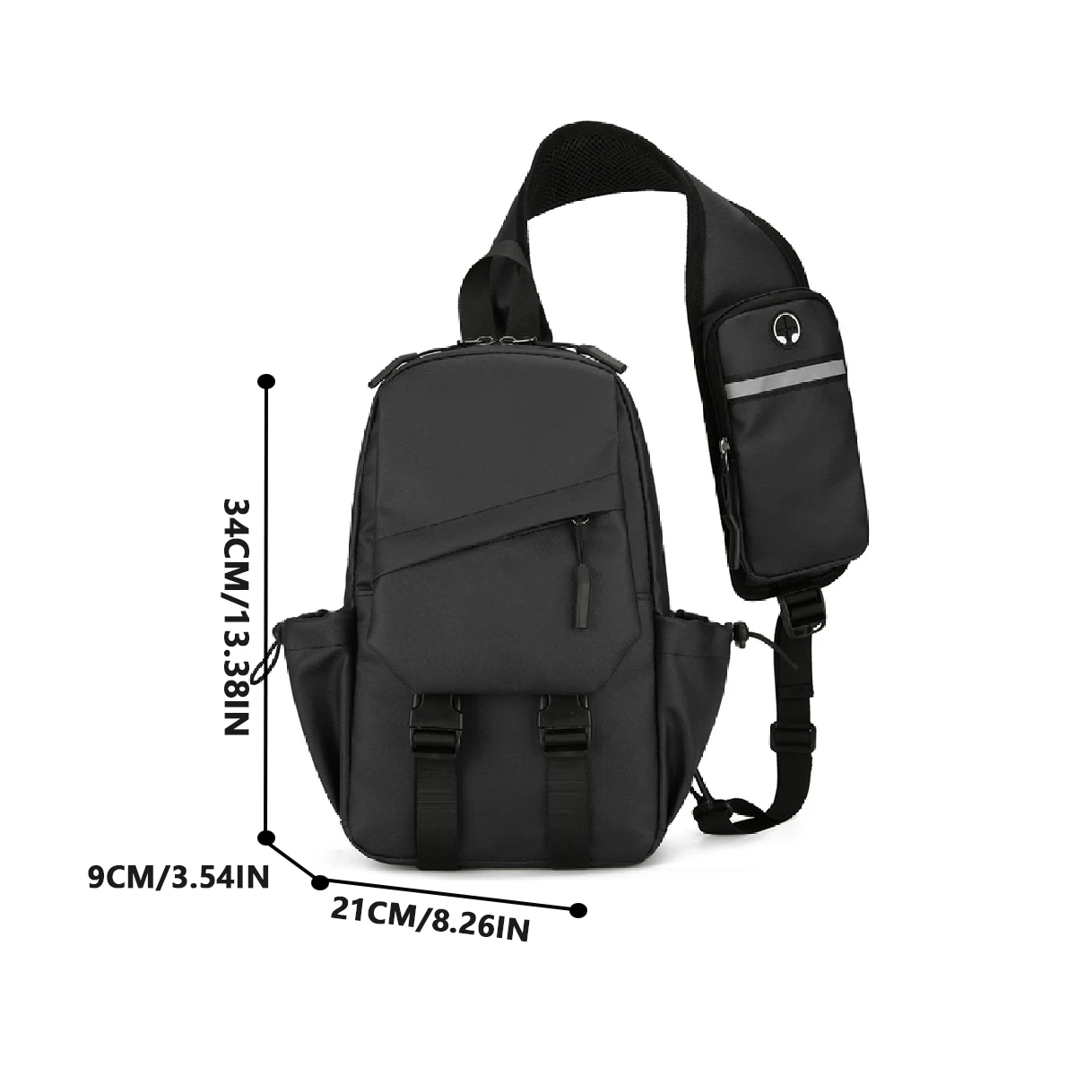 Herren Essential Brusttasche, Motorrad, Outdoor-Wandern, Camping, Angeln, Freizeit Single Shoulder Schulter tasche