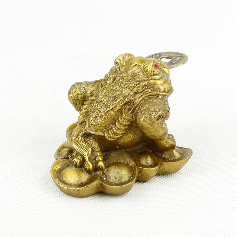 Home Feng Shui Lucky Charm Pure Copper Small Ingot Golden Toad Copper Golden Toad Copper Three-legged Toad Copper Golden Toad Or