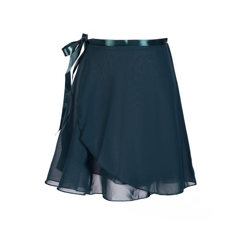 ToveLickance-女性と子供のためのモノクロシフォンスカート、バレエダンスコスチューム、花柄の練習