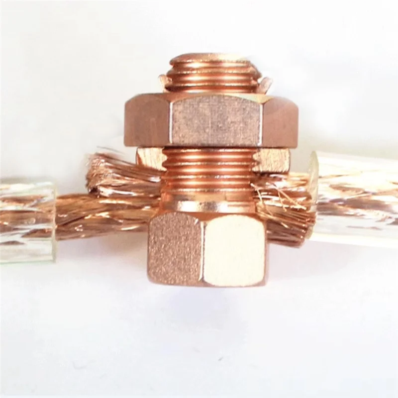 ABFA 10Pcs Split Bolt Connector, Grounding Split Bolt Connector Split Bolt Connector for Complete Earth on Bare Wires TJ-16
