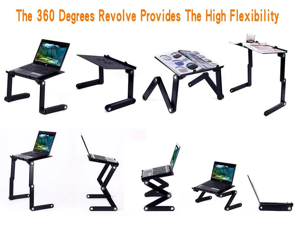 Lüfter Laptop Schreibtisch tragbar verstellbar faltbar Computer Schreibtische Notebook Halter TV Bett PC Lapdesk Tischst änder mit Mauspad