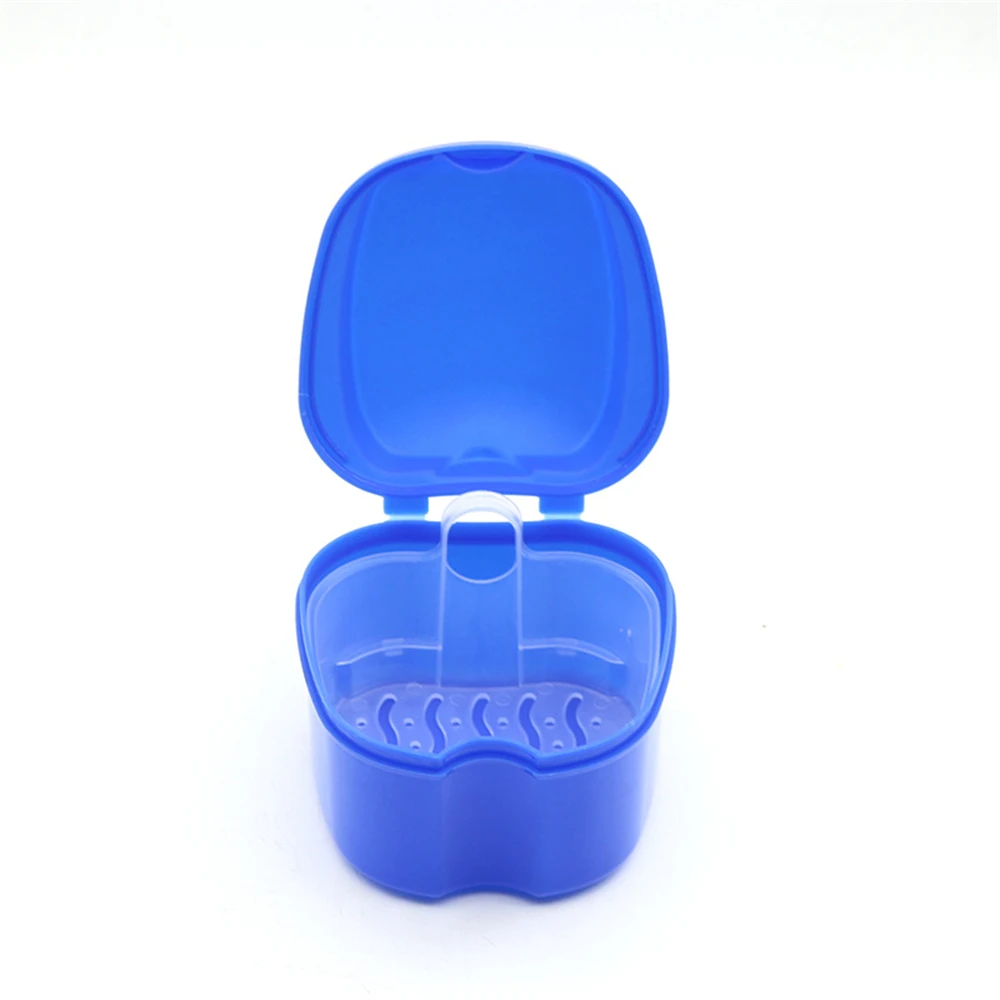 Dental Denture Box With Net Bath Case Container Tips Dentures Artificial False Teeth Storage Boxes Organizer Tooth Box Appliance