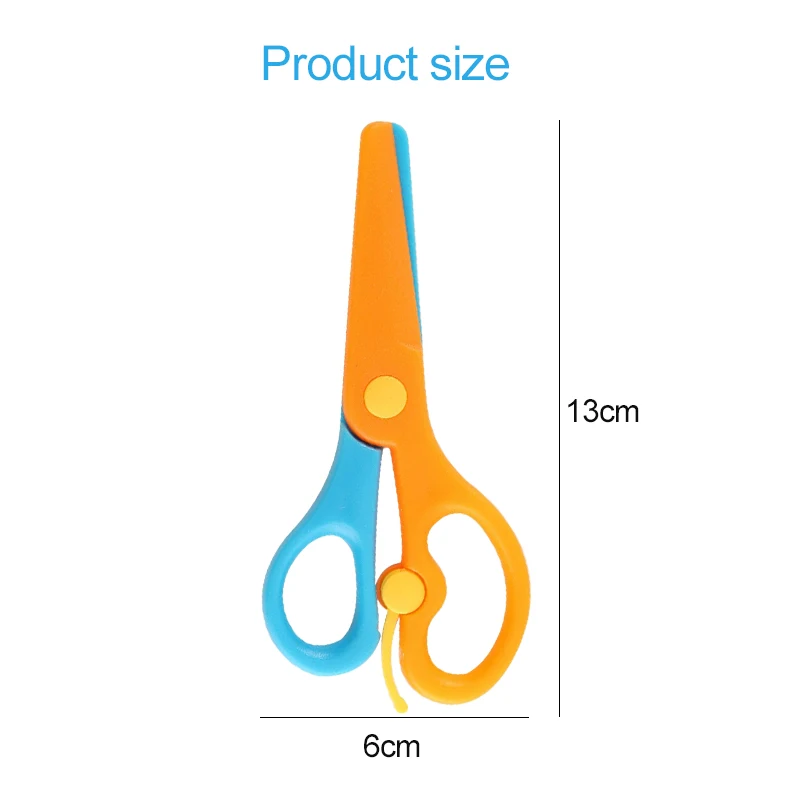 Plastic Scissors Double Color Splicing Handmade DIY Safe Scissors Office Art Supplies Student Specific Paper Cuttings Tools TMZ