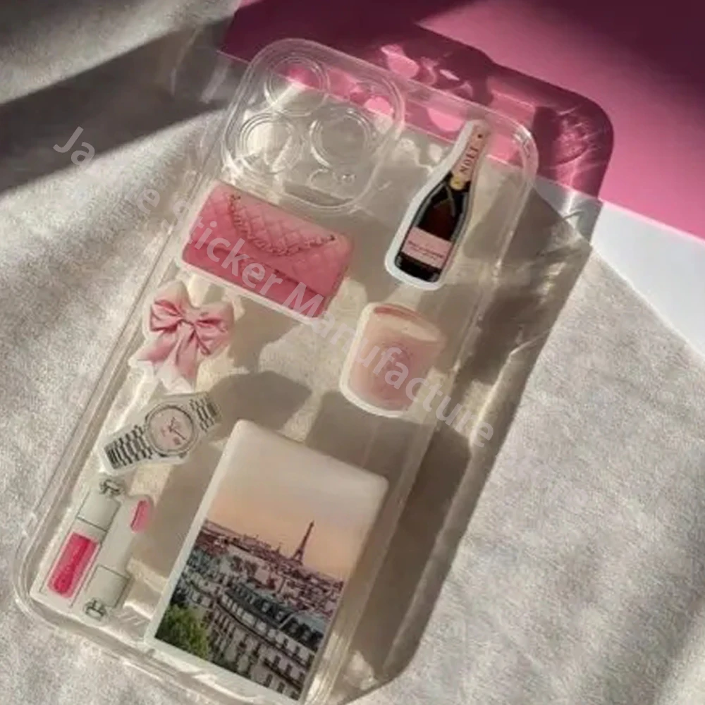 CUSTOM 3D เคสโทรศัพท์โดมสติกเกอร์อีพ็อกซี่ส่วนบุคคลเรซิ่น iPad ป้ายยอดนิยมตกแต่งคริสตัลเจลโลโก้เยลลี่น่ารัก DlY รูปร่าง