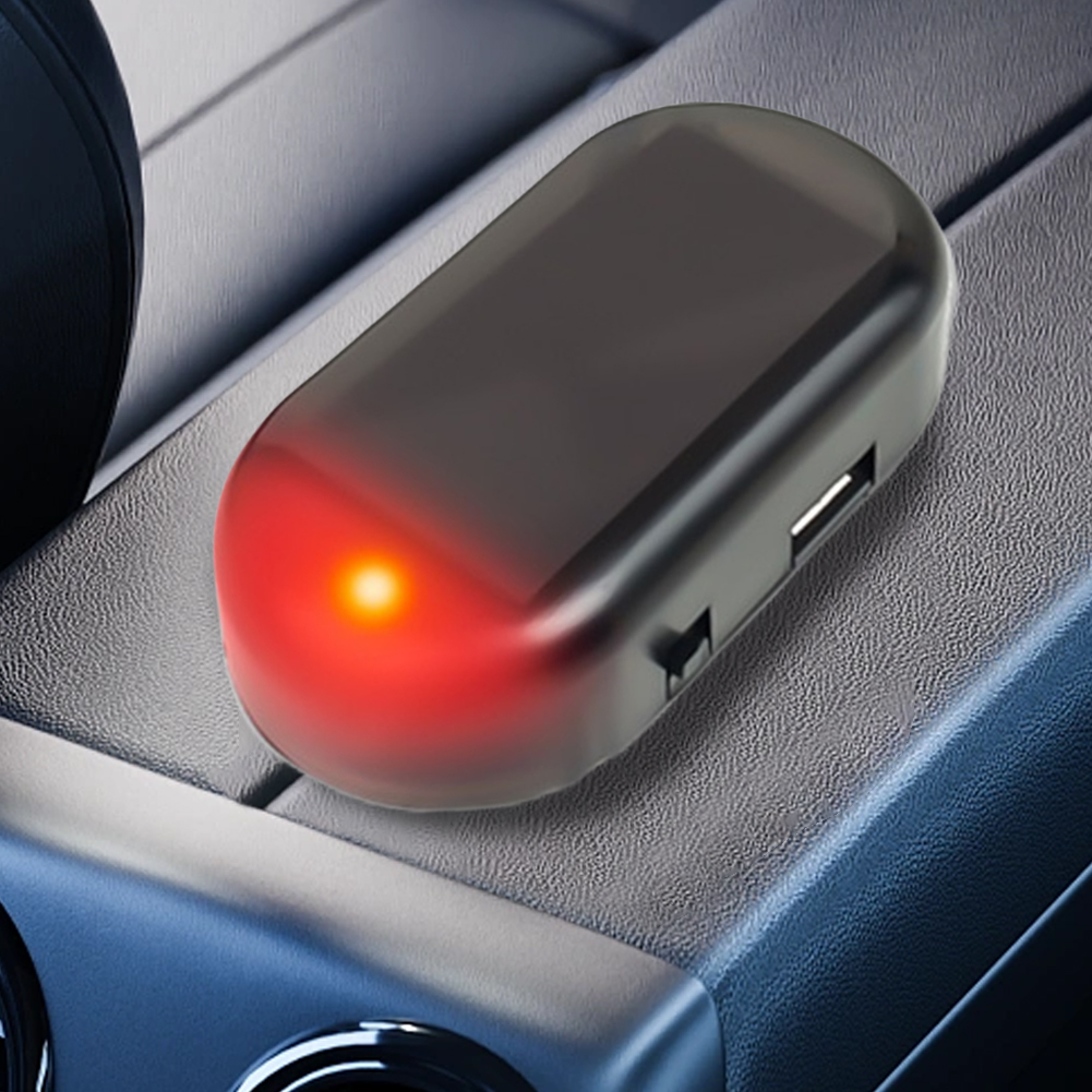 Solar Powered Car Fake Security Light Super Bright LED Fake Security Light Flashing Imitation Lamp Wireless Strobe Signal Alarm
