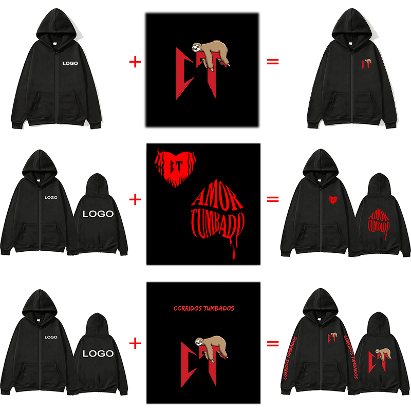 Sudadera con capucha con estampado personalizado para hombre y mujer, ropa informal holgada con cremallera, jersey con capucha de manga larga a la moda, sudaderas con personalidad