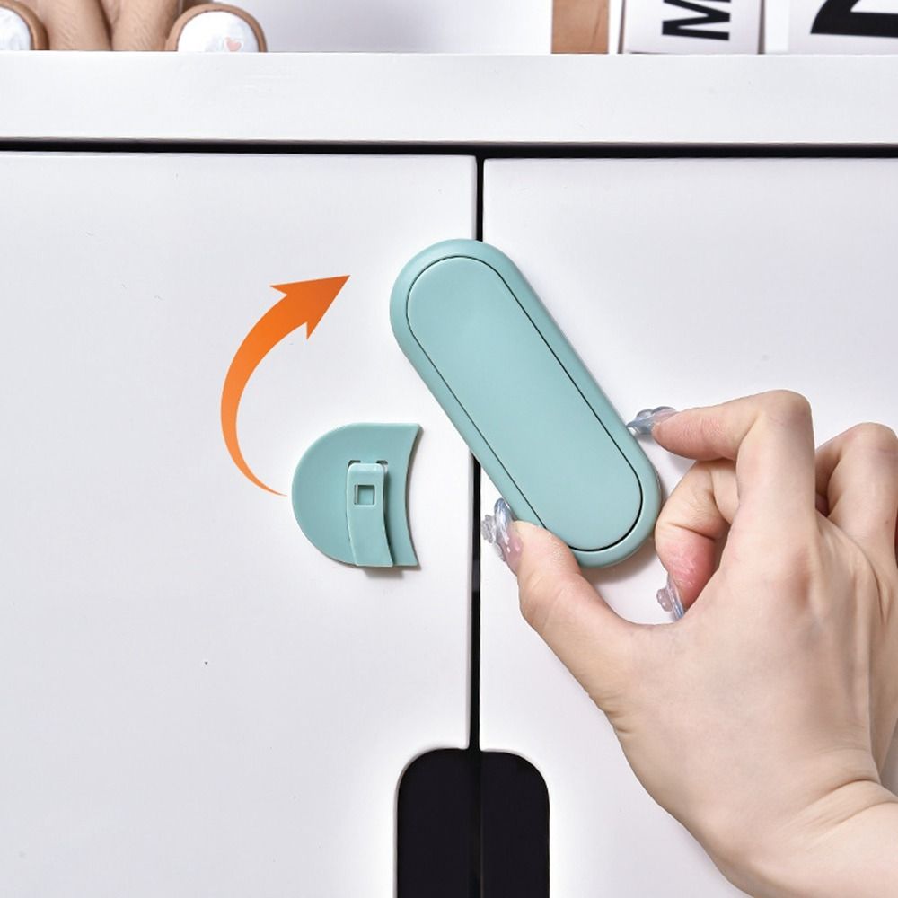 New ABS Child Safety Lock Protection Freezer Cabinet Door Multi-function Housing Safety Cupboard Closing Buckle Cabinet Drawer