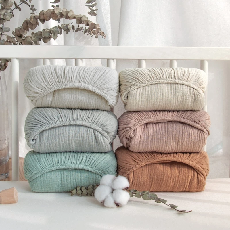 Sábana bajera ajustable para bebé recién nacido, funda protectora para cama de bebé, sábana ajustable para Moisés, funda protectora extraíble para colchón