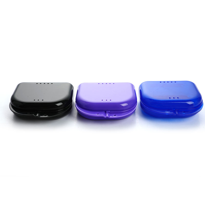 Retainer Case Mouth Guard Case Orthodontic Denture Storage Container Carabiner Hook Air Vent Holes Dental Teeth Retainer Box