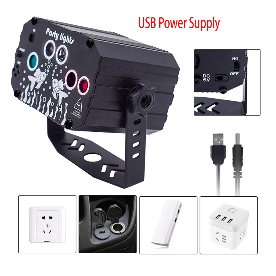 R & G Laser Dream Aurora 60 proyector de patrones DJ luz de discoteca fiesta RGB LED Bar sala de baile cumpleaños efecto de escenario Control remoto USB