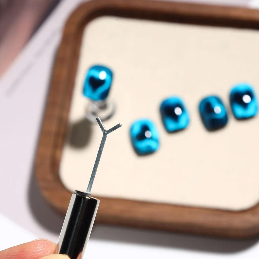 Herramienta auxiliar magnética en forma de corazón de amor, 1/2/4 unidades, para combinar con imán para uñas, chupar ojos de gato, formas de corazón, efecto de Gel para uñas, herramienta DIY