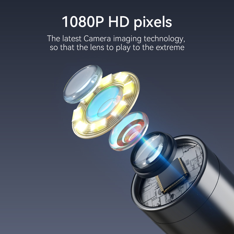 Caméra endoscopique industrielle à objectif simple et double 4.3 pouces, HD1080P, Endoscope d'inspection de voiture, étanche IP67, avec 8led durs