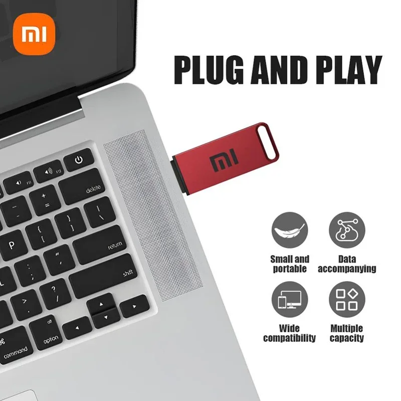 Xiaomi Original USB 16TB 8TB OTG Metal 3.1 Pen Drive Key 2TB 4TB Type C High Speed Portable Flash Drive Memory Stick Waterproof