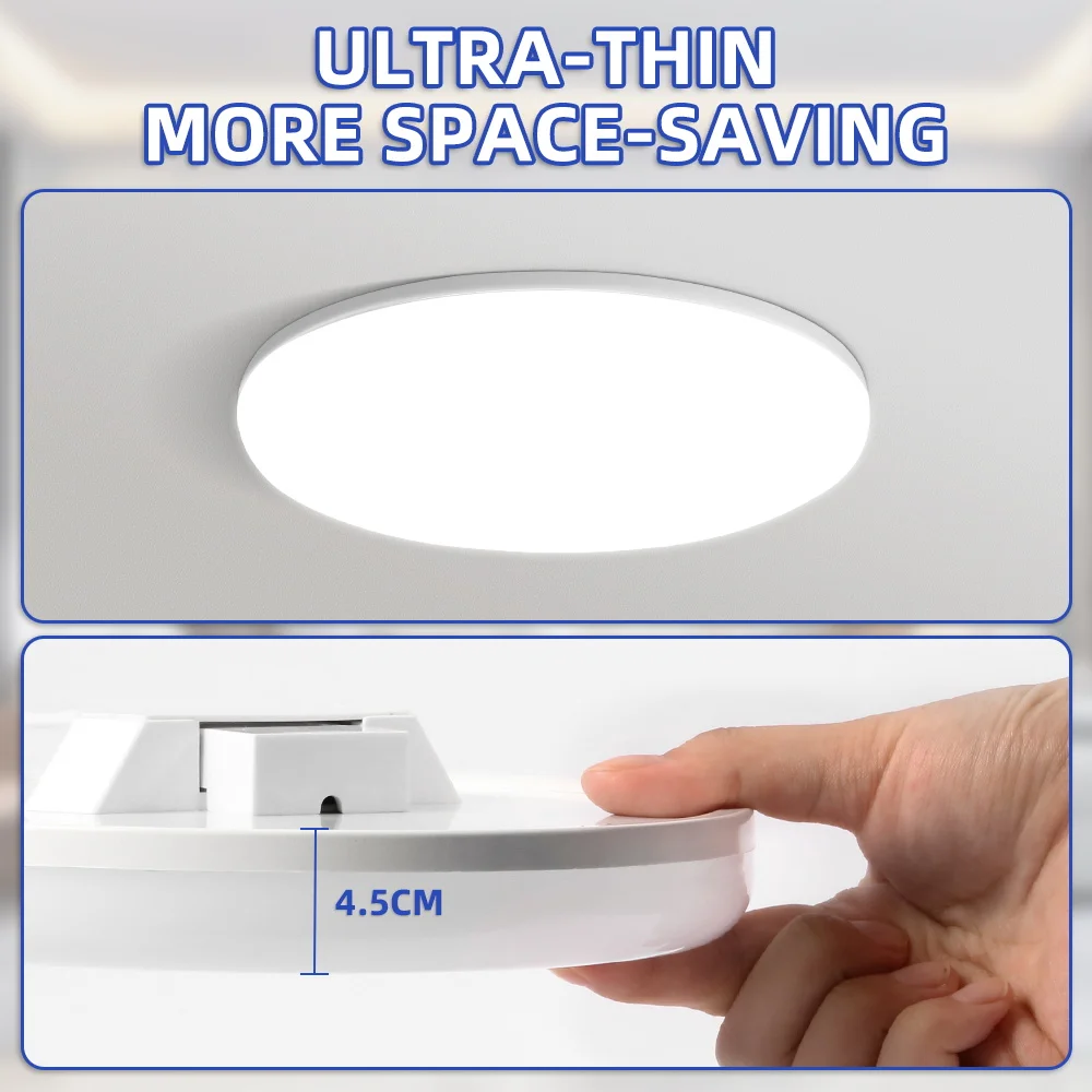 Modern LED Ceiling Lights Ultra Thin Panel Lighting Energy Saving Ceiling Lamp for Living Room Bedroom Kitchen Indoor Lighting