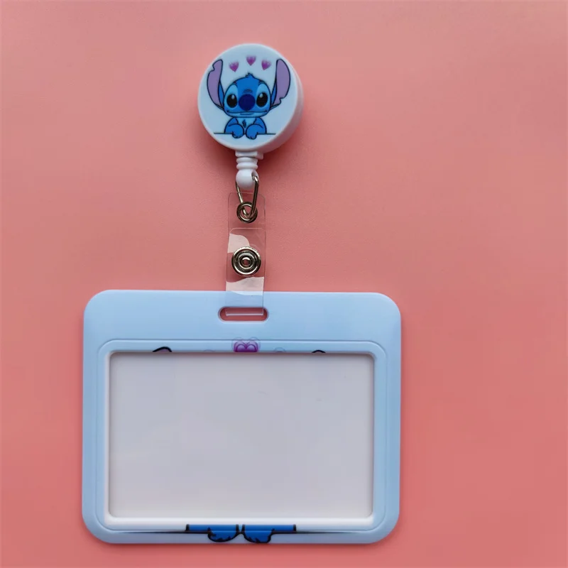 Disney Stitch Đựng Thẻ Có Thể Thu Vào Kẹp Khóa Ngang Huy Hiệu Thẻ Máy Giữ Bác Sĩ Y Tá Thẻ Kẹp Treo Giấy Chứng Nhận