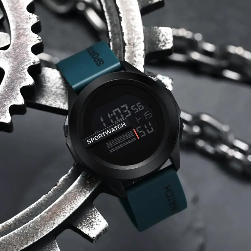 Relojes deportivos para hombre, reloj despertador multifunción para hombre, reloj Digital LED, reloj electrónico deportivo resistente al agua para hombre