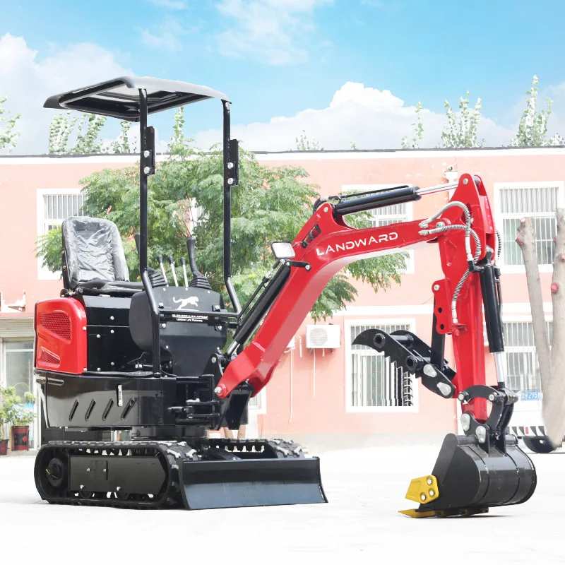 Excavadora hidráulica pequeña de 1000 KG, maquinaria de trituración de ingeniería EPA, diésel/gasolina, 1,2 toneladas, venta personalizada