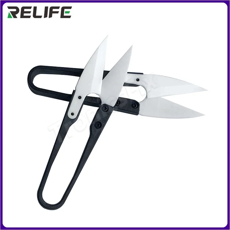 RELIFE RL-102 керамические изолированные U-образные ножницы, специальные ножницы высокой твердости для ремонта аккумулятора, ножницы для резки аккумуляторного кабеля, инструмент