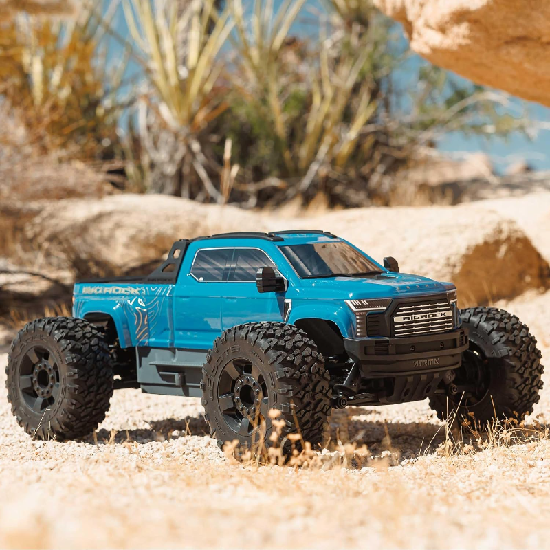 ARRMA 1/10 Big Rock 4X4 223S BLX BRUSHLESS Street Truck RTR with DSC, (Blue), ARA4312V4T3