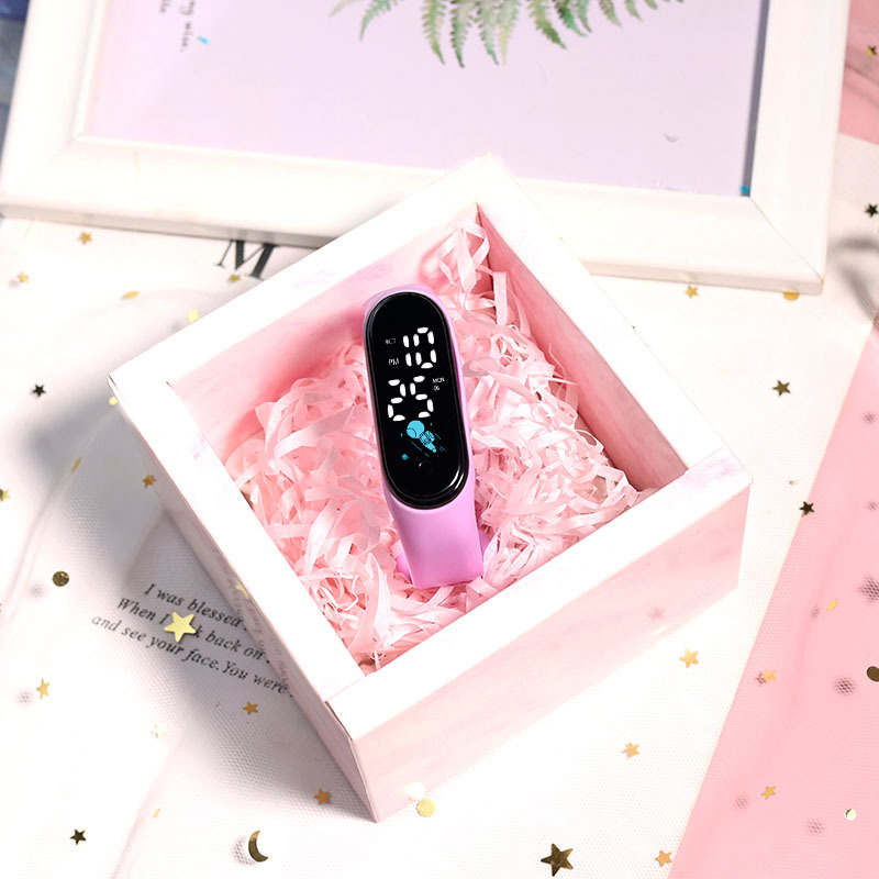 Relógio de pulseira de astronauta LED Touch relógio eletrônico para meninos e meninas