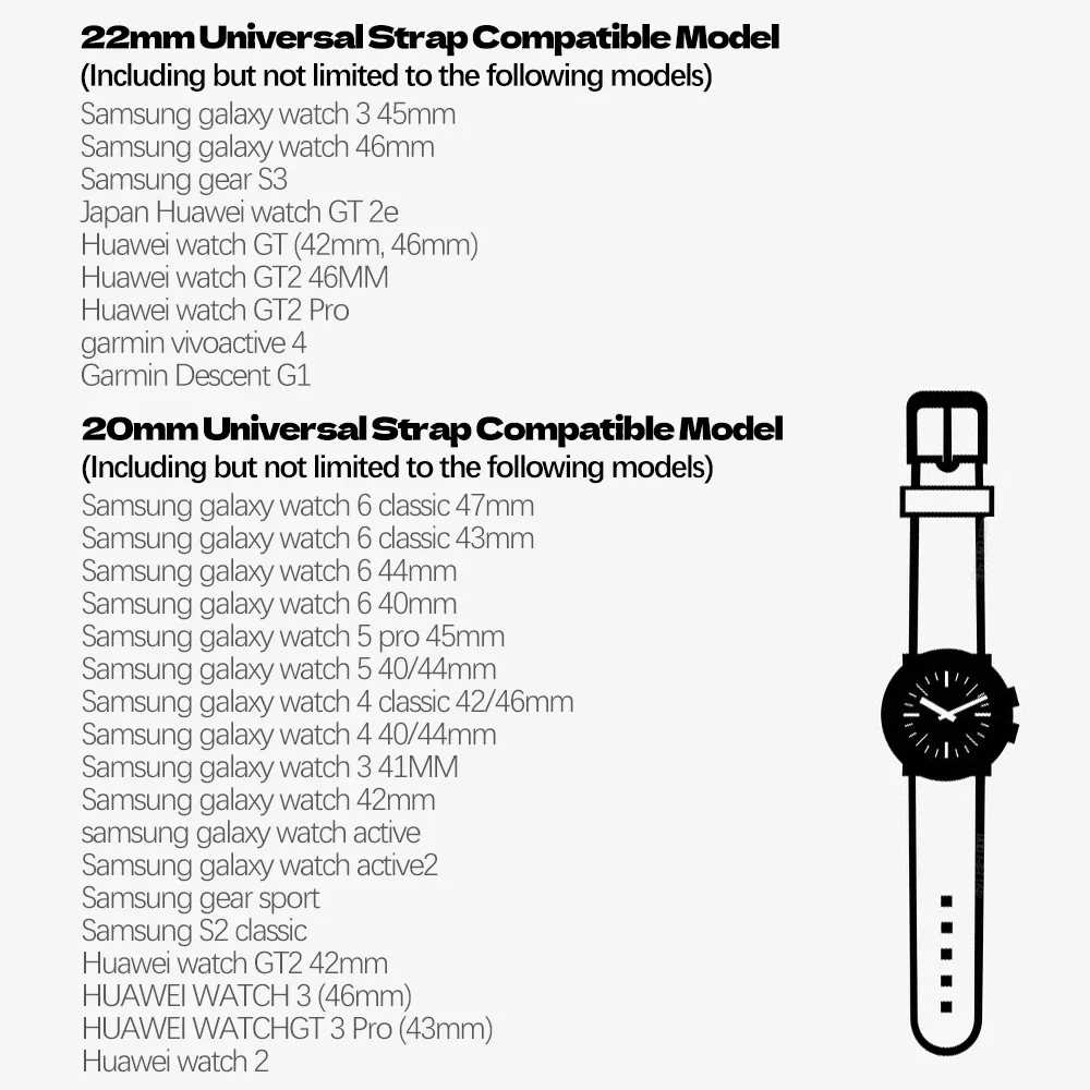 20mm 22mm Armband für Samsung Galaxy Watch4 44mm/40mm 5 Pro Active 2 Gear S3 Silikon Correa Armband Huawei Uhr GT2/3/2e Band