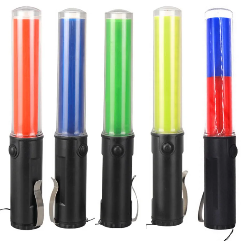 26cm semaforo Baton Concert Light Stick Side Clip Design Signal Traffic Wand LED Warning Lamp 3 modalità lampeggianti