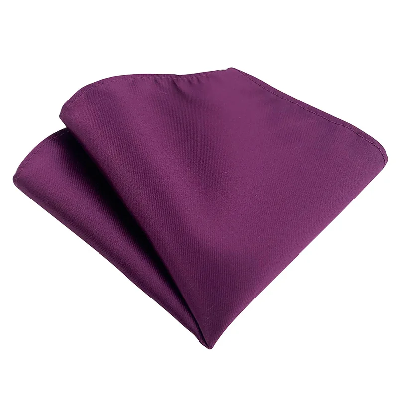 Plain Polyester Pocket Square Elegant Men's Suit Pocket Square Satin Handkerchief