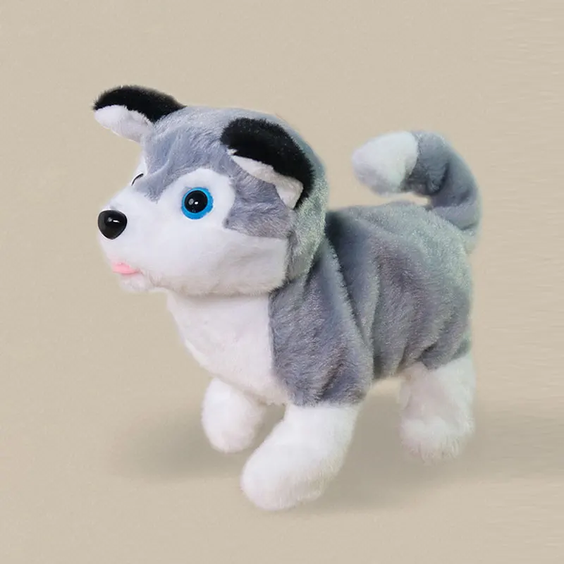 Chú Chó Robot Điện Tử Chó Sang Trọng Con Chó Con Nhảy Wag Đuôi Dây Xích Teddy Đồ Chơi Đi Bộ Vỏ Cây Đồ Chơi Ngộ Nghĩnh Cho Trẻ Em Quà Tặng Sinh Nhật