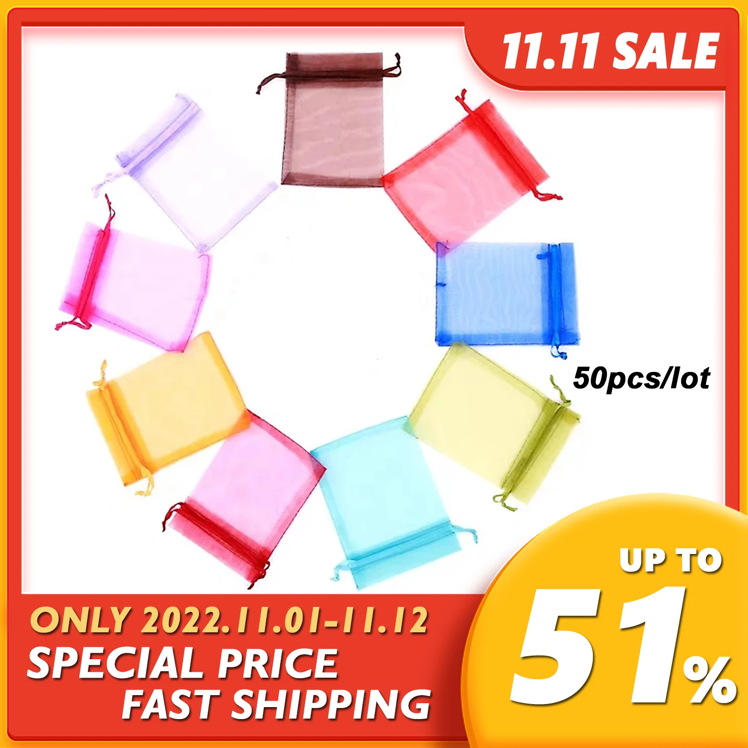 50 Cái/lốc (4 Size) đàn Organ Tặng Túi Đựng Trang Sức Bao Bì Túi Tiệc Cưới Goodie Đóng Gói Ủng Hộ Bánh Túi Drawable Túi Hiện Nay