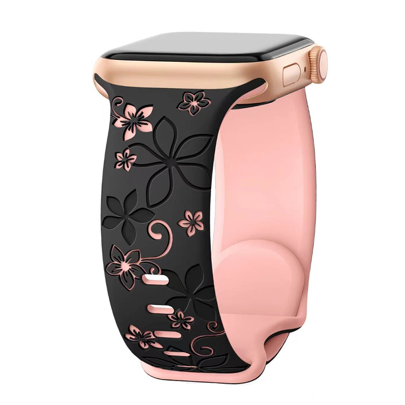 Engraved Strap For Apple Watch Women Band 40mm 44mm 42mm 49mm 45mm 46mm 38mm Bracelet For iWatch Series 10 9 7 se 6 5 4 8 Ultra