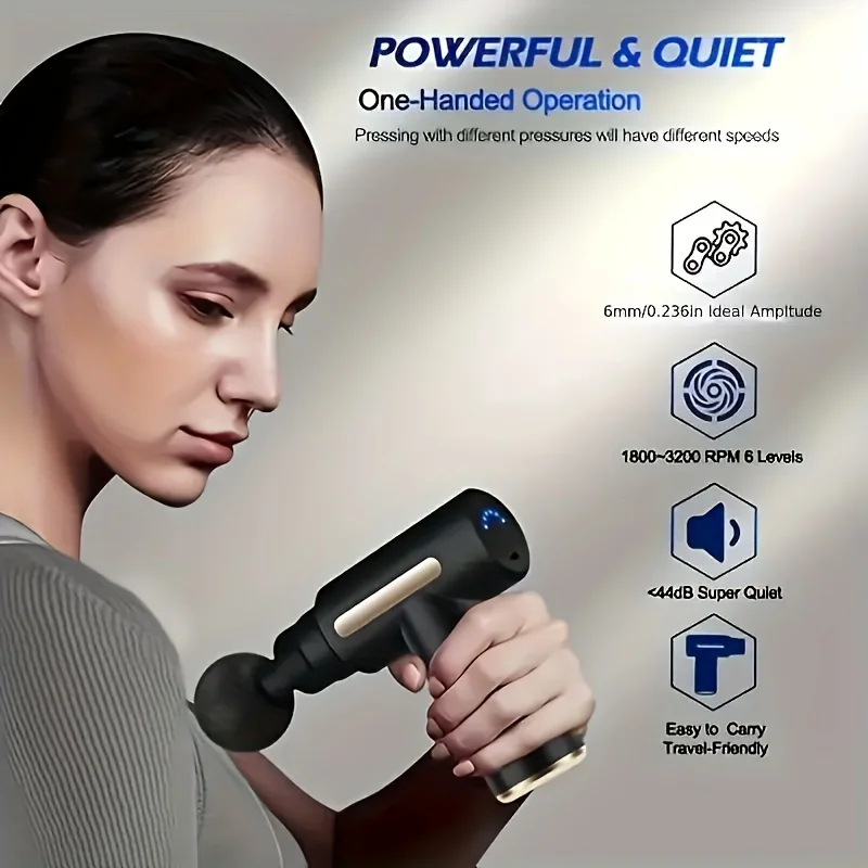 Pistolet de massage musculaire des tissus profonds, odorfascial, masseur PerSCH, corps, dos, cou, jambe, déterminer