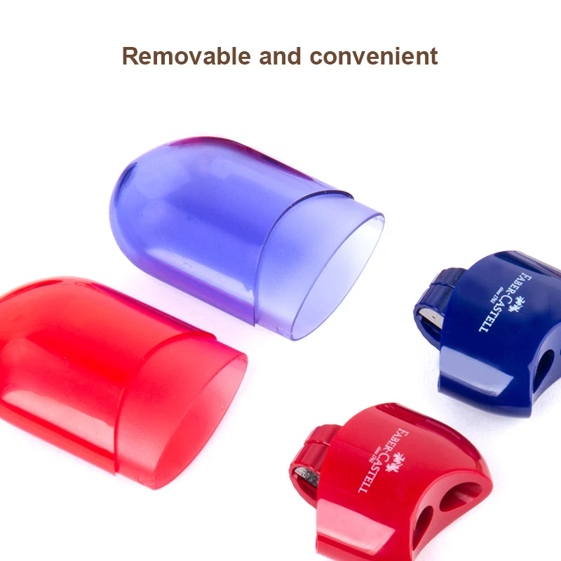 1Pc Doppio Foro Temperamatite Penna Trasparente Coltello Studente per Bambini Taglio Manuale Temperamatite Materiale Scolastico di Cancelleria