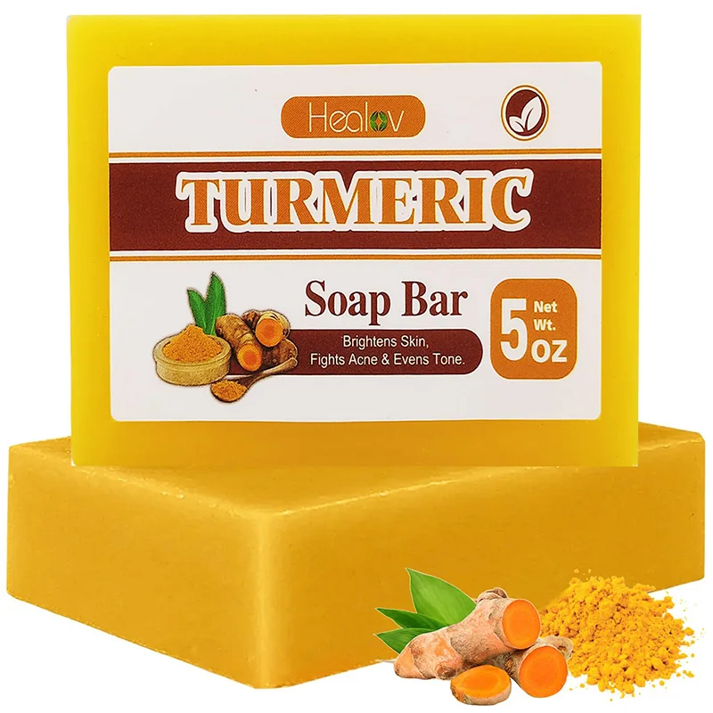 1/4 pçs 100g cúrcuma ácido kójico sabão artesanal esfoliante para esfoliação hidratante limpeza profunda remoção de manchas remoção de acne