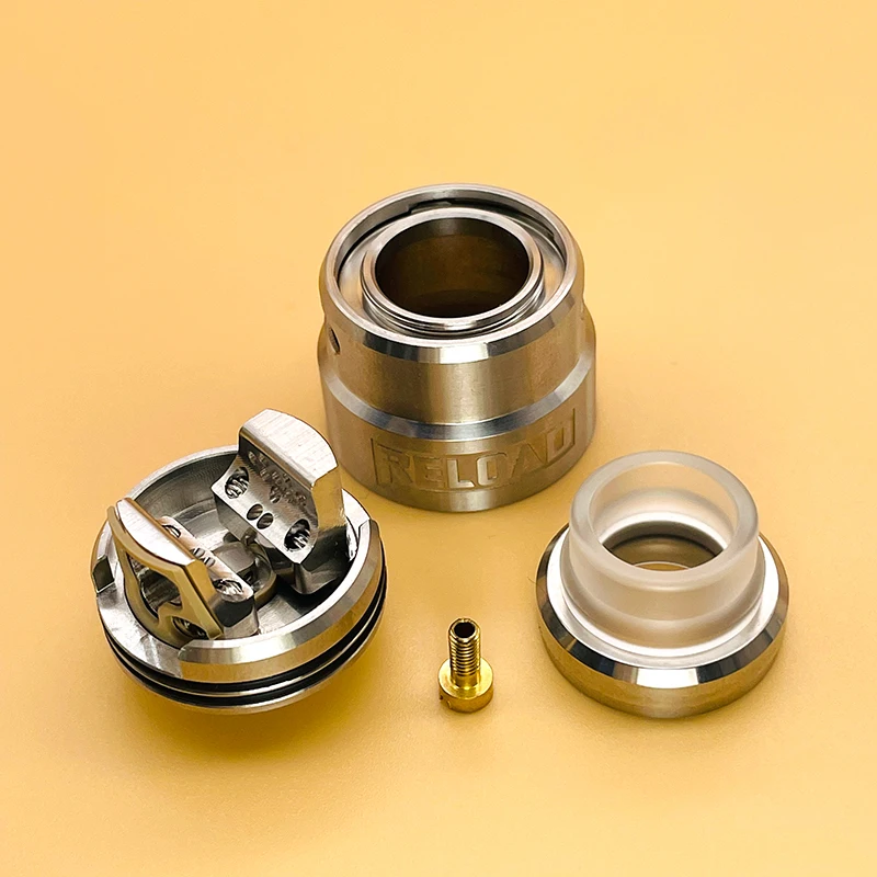 DSX Reload S RDA Atomizador 24 mm Tanque de vapeo reconstruible de bobina única con PIN Squonk BF para 510 Vape BOX Mod