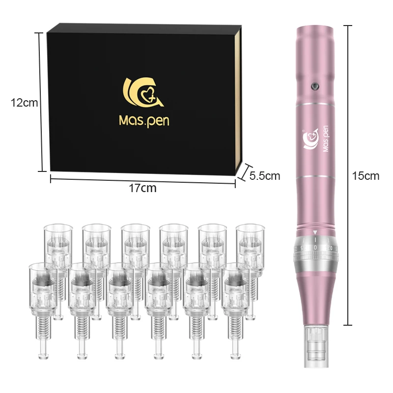 Profissional microagulhamento sem fio dermapen ultra l1 autêntico kit dermapen com cartuchos de agulhas de 12 pinos 36 pinos para pele do rosto