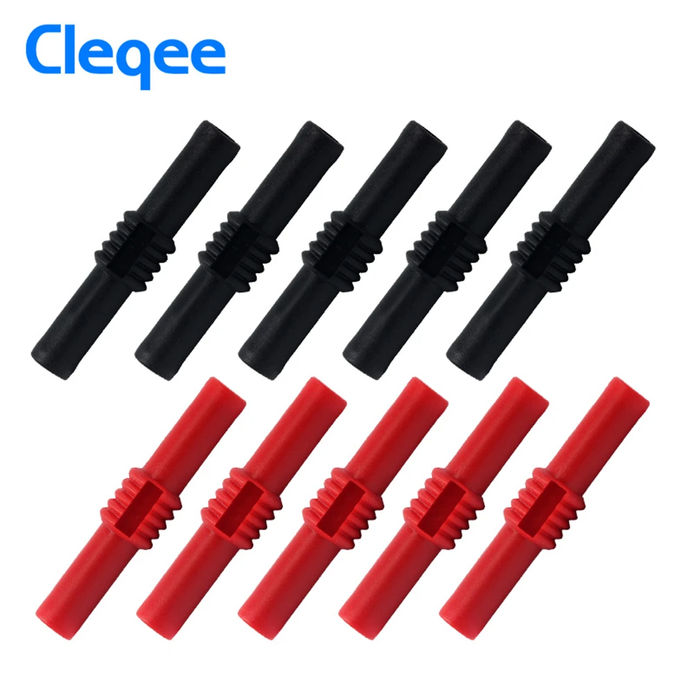 2020 Cleqee P7023 10pcs 4mm banana socket female adapter extension Insulated Banana plug Coupler