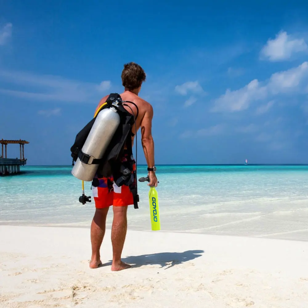 Mini Scuba Tank Attrezzatura per immersione Bombola per immersione subacquea Gonfiatore 0.5L Serbatoio di ossigeno per esterni 5-10 minuti Pesca subacquea