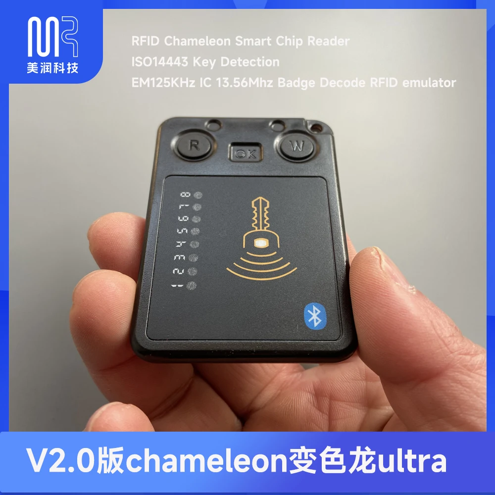 RFID  Chameleon Ultra Smart Chip Reader ISO14443 Key Detection EM125KHZ IC 13.56Mhz Badge Decode RFID emulator