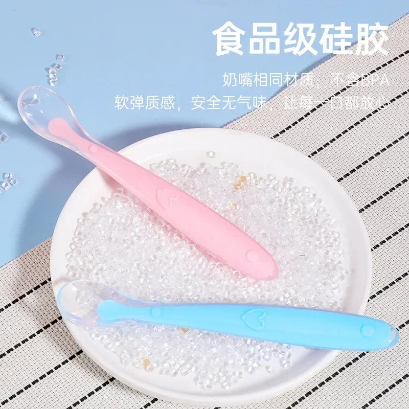 Cuchara de silicona para bebé, juego de cuchara de aprendizaje, vajilla de estrellas, cuchara de alimentación de silicona suave para niños, utensilios de silicona para entrenamiento de bebé Reborn